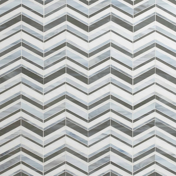 Msi Urban Wave Lapis Hand Crafted 15.63 In. X 9 In. X 8Mm Glass Mosaic Wall Tile, 10PK ZOR-MD-0374 - main